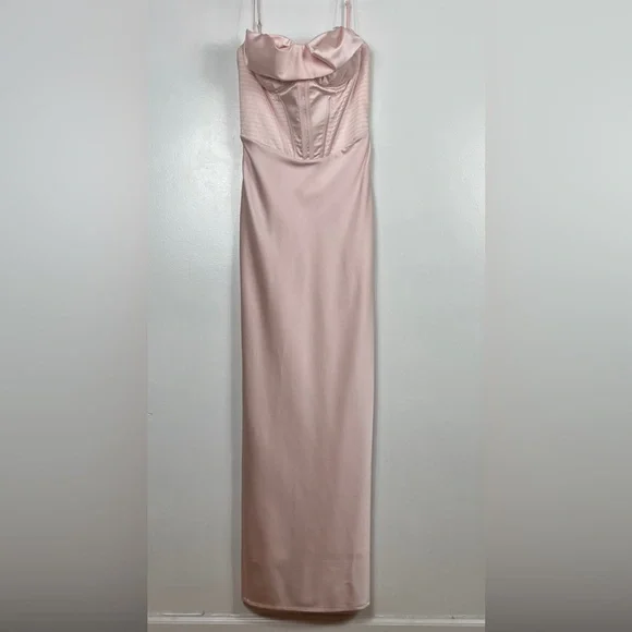 House of CB Charmaine Pink Blush Corset Dress